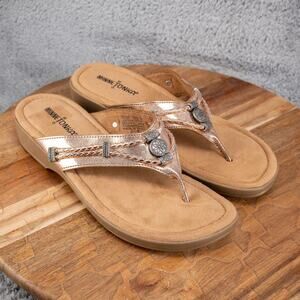 Minnetonka Rose Gold Sandals